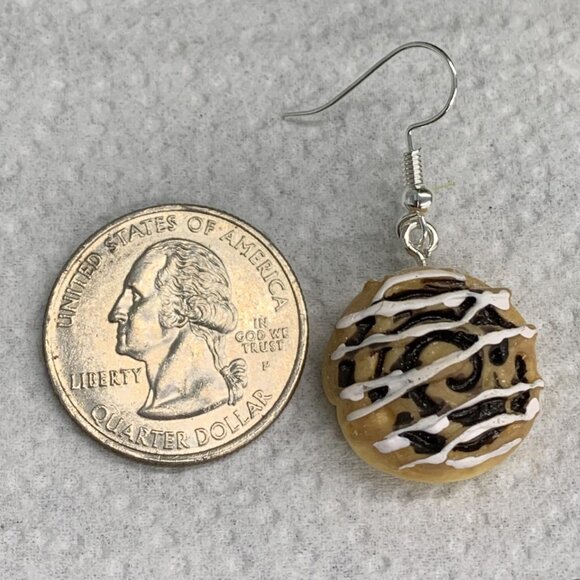 Cinnamon Roll Earring, Funny Food Earring, Gift Idea, Cooking Earring, Chef - Picture 5 of 5